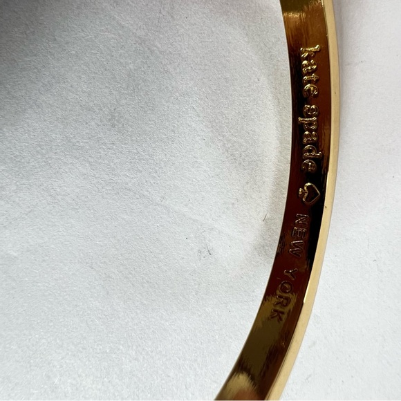 Kate Spade Gold Tone and Turquoise enamel with Crystal Accents  Bangle Bracelet - Picture 7 of 7
